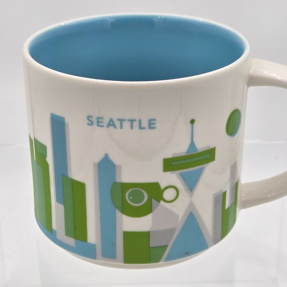 Starbucks You Are Here Seattle Travel Coffee Mug 2013 Reusable Hot Cup